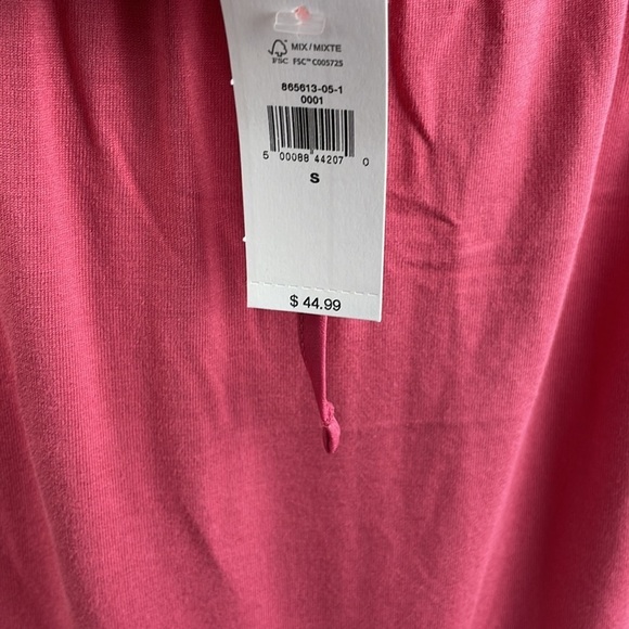 NWT Banana Republic Sleeveless Shirt SZ S Stretchy Double Layer in Front Pink - Picture 7 of 9
